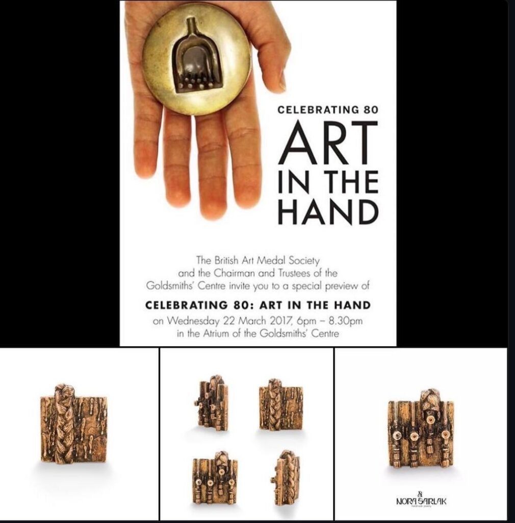 Celebrating 80 Art in the Hand invitation, Goldsmiths Centre, London, 2017