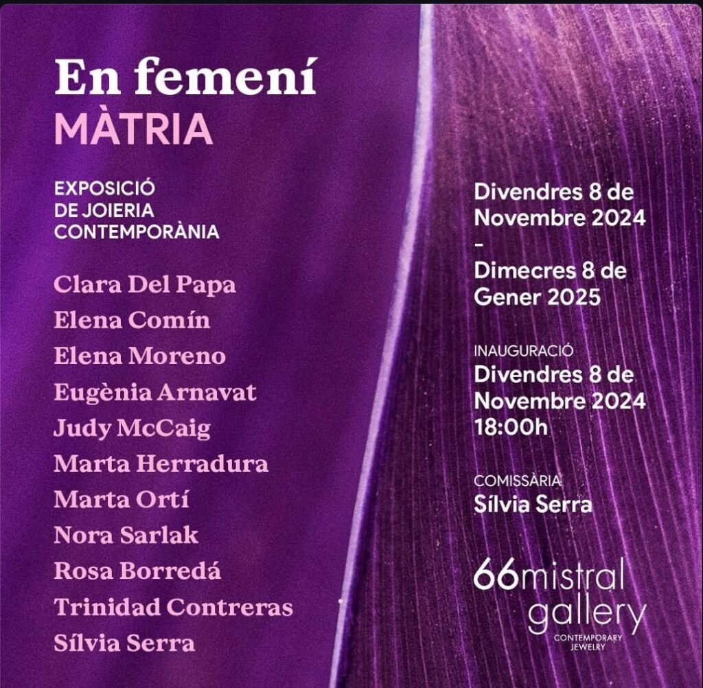 En femeni Matria exhibition poster, 66mistral gallery, Barcelona