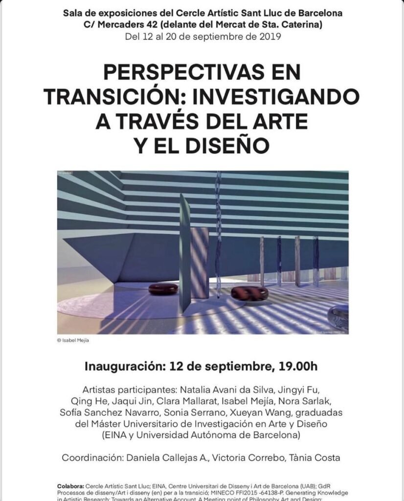 Perspectivas en transicion exhibition poster, Cercle Artistic Sant Lluc, Barcelona
